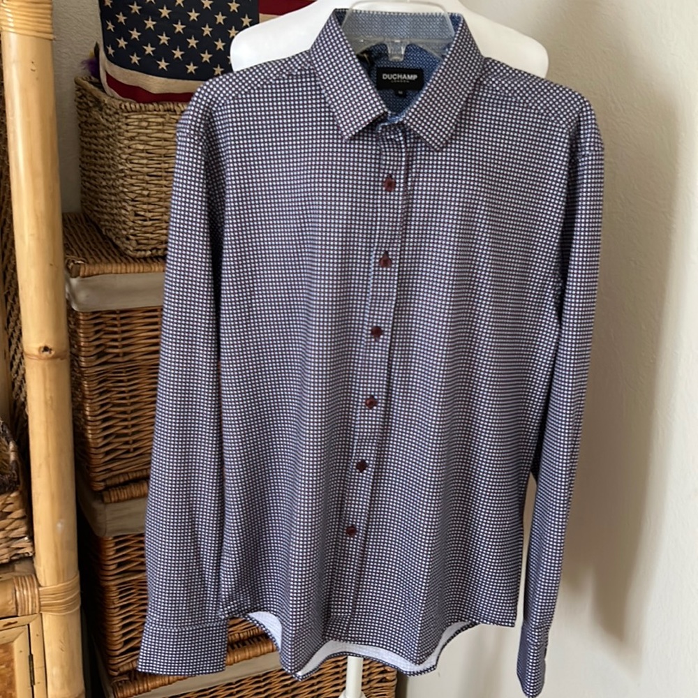 Duchamp London men’s long sleeve, button down shirt. NWT Size M - Picture 4 of 6